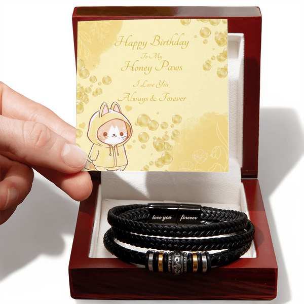 To My Honey Paws | For Boyfriend | Soul Connection Bracelet | Birthday Card