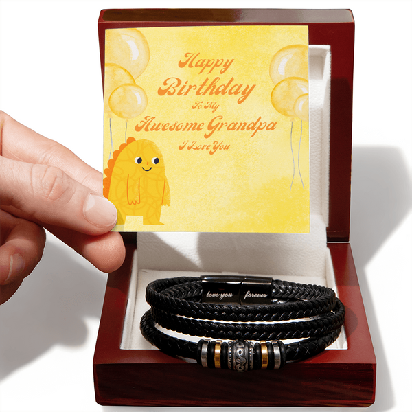 To My Awesome Grandpa | For Grandpa | Soul Connection Bracelet | Birthday Card