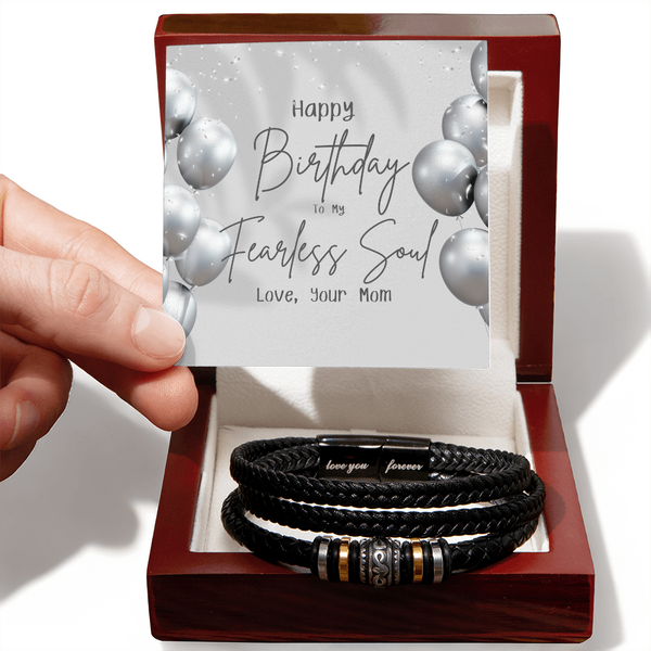 To My Fearless Soul - By Mom | For Son | Soul Connection Bracelet | Birthday Card