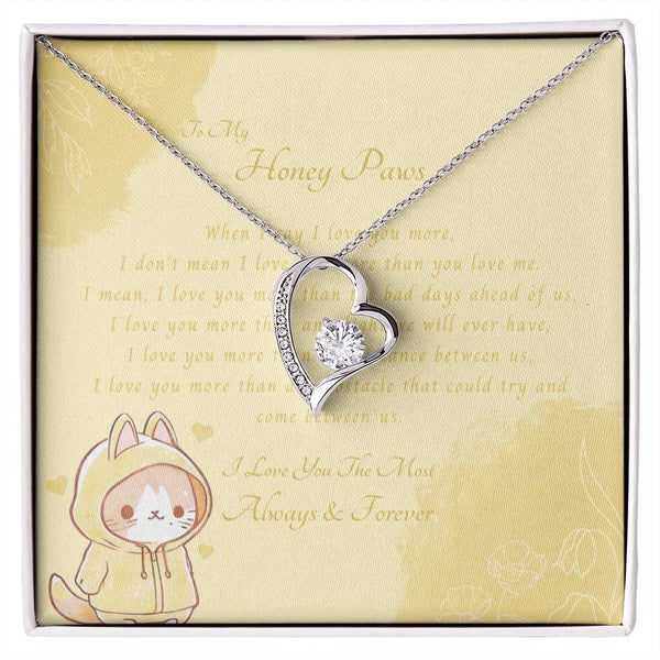 To My Honey Paws | For Girlfriend | Blush Bloom Necklace | Message Card
