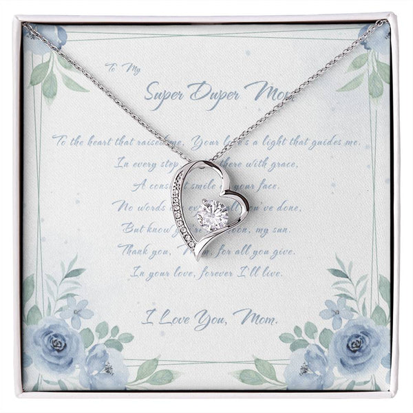 To My Super Duper Mom | For Mom | Blush Bloom Necklace | Message Card