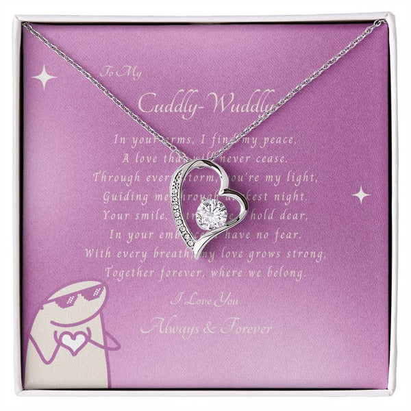 To My Cuddly Wuddly | For Girlfriend | Blush Bloom Necklace | Message Card