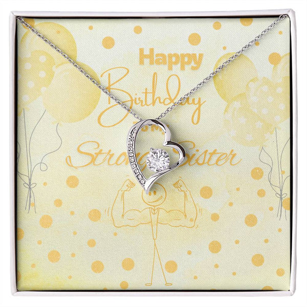 To My Strong Sister | For Sister | Blush Bloom Necklace | Birthday Card