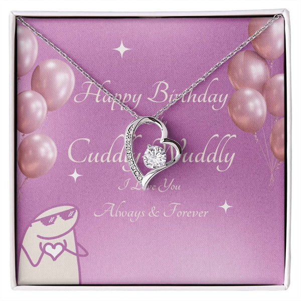 To My Cuddly Wuddly | For Girlfriend | Blush Bloom Necklace | Birthday Card