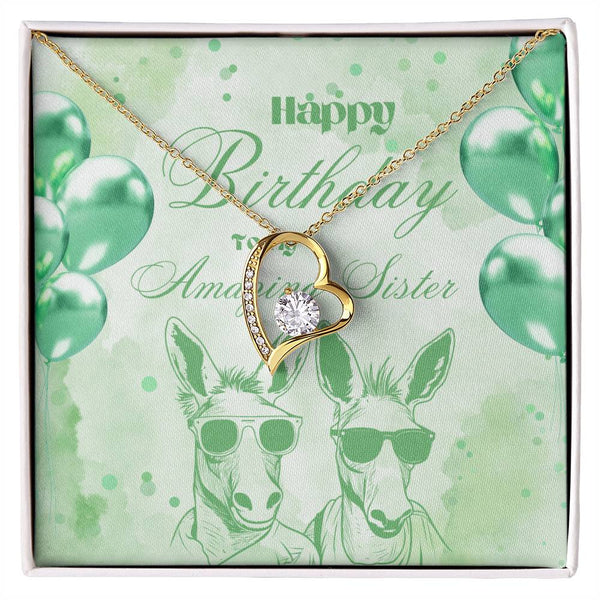 To My Amazing Sister | For Sister | Blush Bloom Necklace | Birthday Card