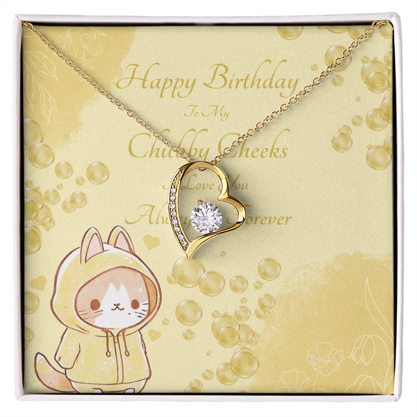 To My Chubby Cheeks | For Wife | Blush Bloom Necklace | Birthday Card