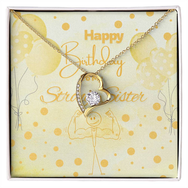 To My Strong Sister | For Sister | Blush Bloom Necklace | Birthday Card