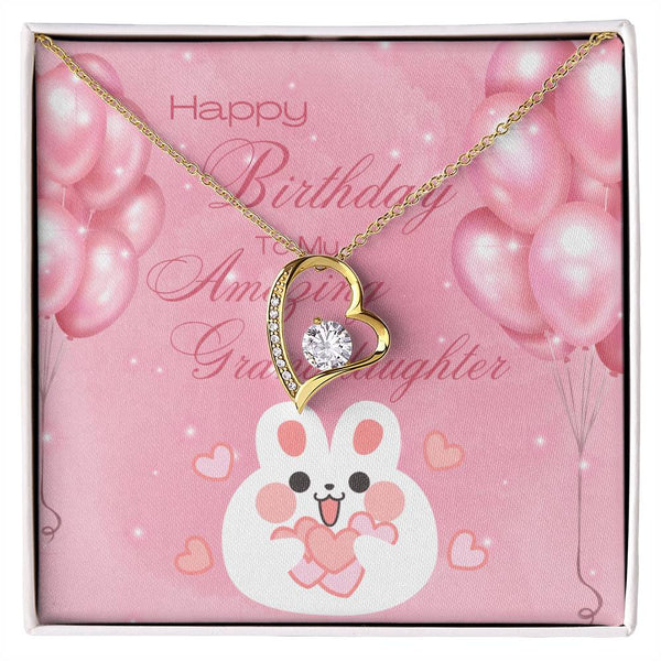 To My Amazing Granddaughter | For Granddaughter | Blush Bloom Necklace | Birthday Card