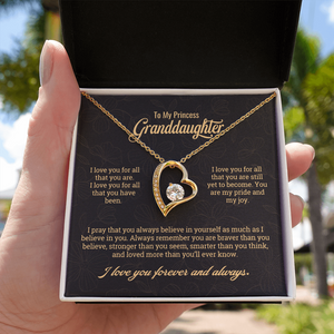 To My Princess Granddaughter - A Necklace She'll Hold Close Forever